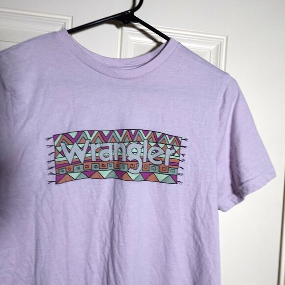 Wrangler Purple Aztec Graphic Tee | Size Large - Picture 3 of 4